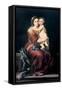 Madonna and the Rosary no.1-Bartolome Esteban Murillo-Framed Stretched Canvas