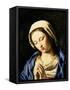 Madonna at Prayer-Giovanni Battista Salvi da Sassoferrato-Framed Stretched Canvas