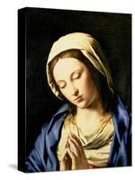 Madonna at Prayer-Giovanni Battista Salvi da Sassoferrato-Stretched Canvas