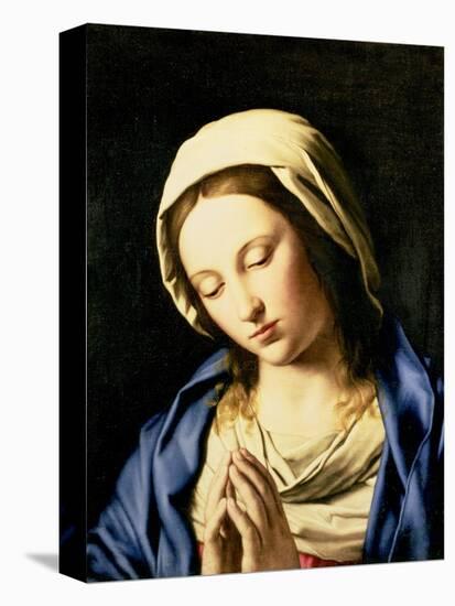 Madonna at Prayer-Giovanni Battista Salvi da Sassoferrato-Stretched Canvas
