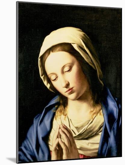 Madonna at Prayer-Giovanni Battista Salvi da Sassoferrato-Mounted Giclee Print