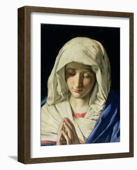 Madonna at Prayer-Giovanni Battista Salvi da Sassoferrato-Framed Premium Giclee Print