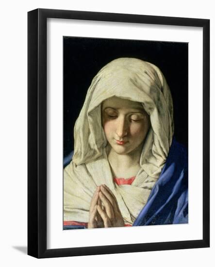 Madonna at Prayer-Giovanni Battista Salvi da Sassoferrato-Framed Premium Giclee Print