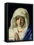 Madonna at Prayer-Giovanni Battista Salvi da Sassoferrato-Framed Stretched Canvas