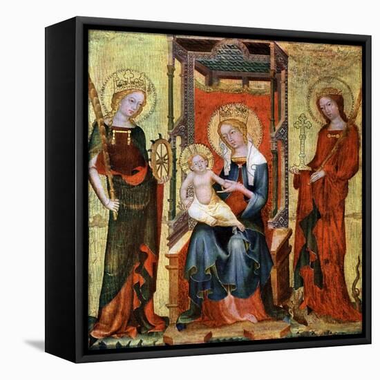 Madonna Between St Catherine and Margaret, C1360-null-Framed Stretched Canvas