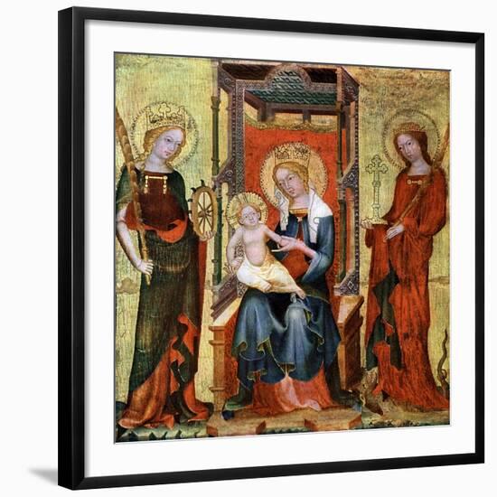 Madonna Between St Catherine and Margaret, C1360-null-Framed Giclee Print