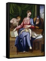 Madonna Del Silenzio (Virgin and Child with John the Baptist as a Boy) Par Venusti, Marcello (1512/-Marcello Venusti-Framed Stretched Canvas
