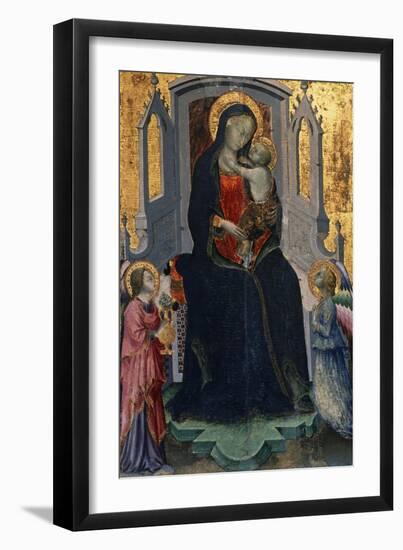 Madonna Enthroned and Child with Two Angels-null-Framed Giclee Print