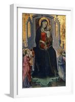 Madonna Enthroned and Child with Two Angels-null-Framed Giclee Print