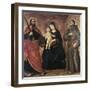 Madonna Enthroned and Two Saints-null-Framed Giclee Print