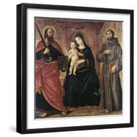 Madonna Enthroned and Two Saints-null-Framed Giclee Print