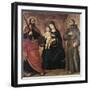 Madonna Enthroned and Two Saints-null-Framed Giclee Print