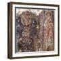 Madonna Enthroned with Child and Saint Thomas Apostle, 12th Century-null-Framed Giclee Print