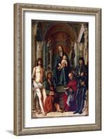 Madonna Enthroned with Saints, 1492-null-Framed Giclee Print