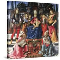 Madonna Enthroned with Saints-Domenico Ghirlandaio-Stretched Canvas