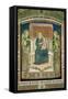 Madonna Enthroned with St. Francis of Assisi, St. Clare and Two Angels-Master Of Figline-Framed Stretched Canvas