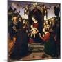 Madonna Enthroned-Piero di Cosimo-Mounted Giclee Print