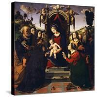 Madonna Enthroned-Piero di Cosimo-Stretched Canvas