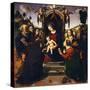 Madonna Enthroned-Piero di Cosimo-Stretched Canvas