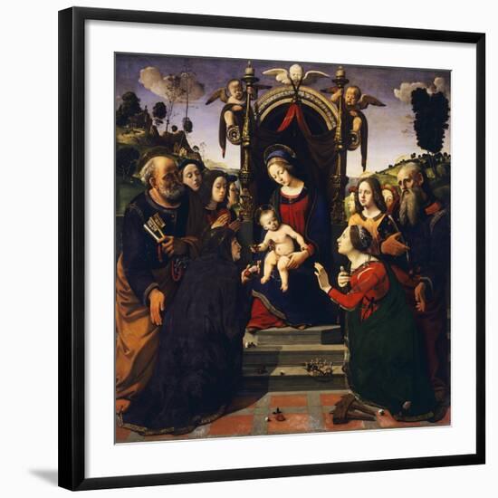 Madonna Enthroned-Piero di Cosimo-Framed Giclee Print