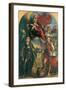Madonna in Glory with Child, Angels & Sts George and Michael Archangel-Dosso Dossi-Framed Art Print
