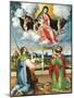 Madonna in Glory with Saints Cosmas and Damian in Adoration, 1535-Lorenzo Lotto-Mounted Giclee Print