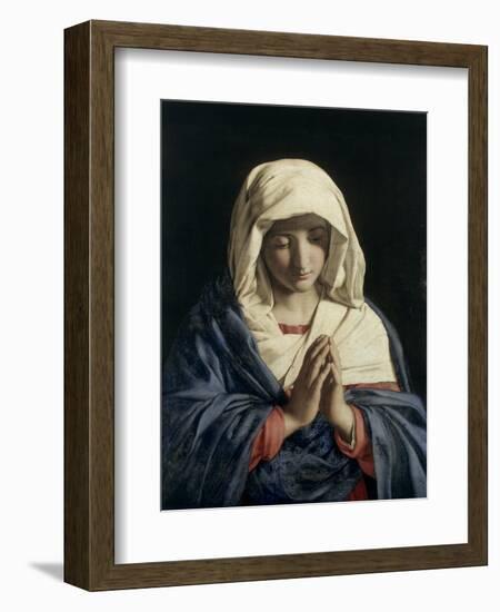 Madonna in Prayer-Giovanni Battista Salvi da Sassoferrato-Framed Giclee Print