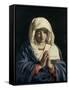 Madonna in Prayer-Giovanni Battista Salvi da Sassoferrato-Framed Stretched Canvas