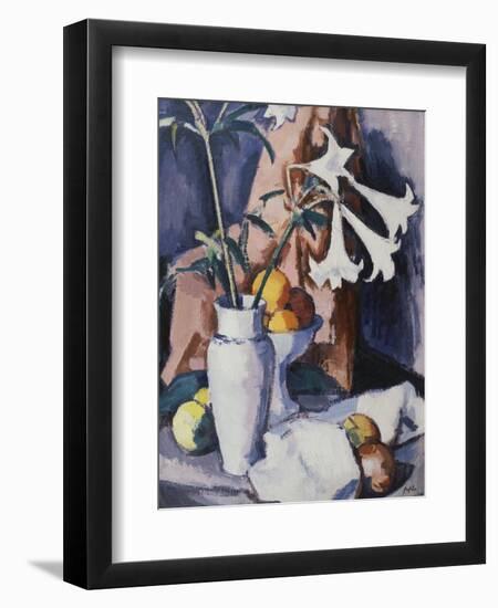 Madonna Lilies, c.1926-Samuel John Peploe-Framed Premium Giclee Print