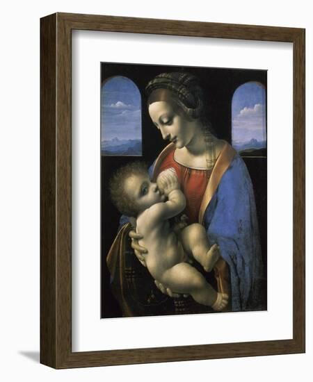 Madonna Litta-Leonardo da Vinci-Framed Premium Giclee Print