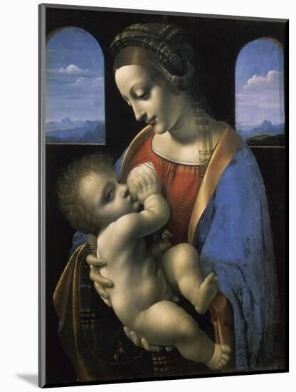 Madonna Litta-Leonardo da Vinci-Mounted Premium Giclee Print