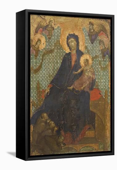 Madonna of Franciscans-Duccio Di buoninsegna-Framed Stretched Canvas