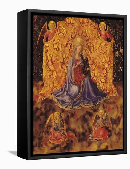 Madonna of Humility with Christ Child and Angels-Fra Angelico-Framed Stretched Canvas
