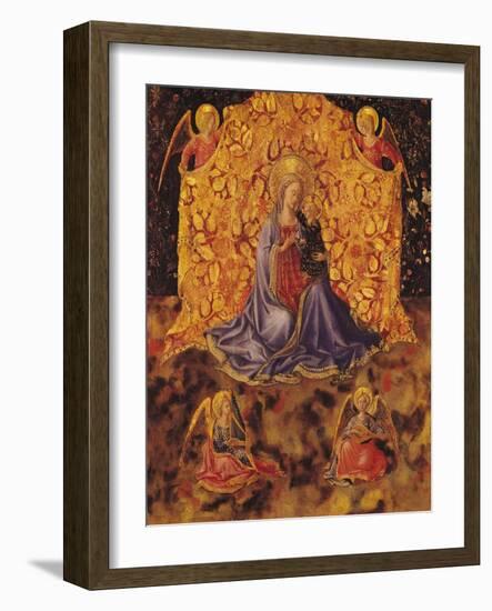 Madonna of Humility with Christ Child and Angels-Fra Angelico-Framed Giclee Print