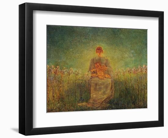 Madonna of Lilies, 1893-Gaetano Previati-Framed Giclee Print