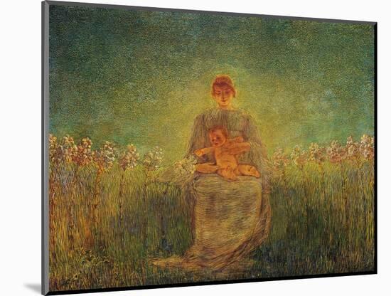 Madonna of Lilies, 1893-Gaetano Previati-Mounted Giclee Print