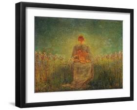 Madonna of Lilies, 1893-Gaetano Previati-Framed Giclee Print