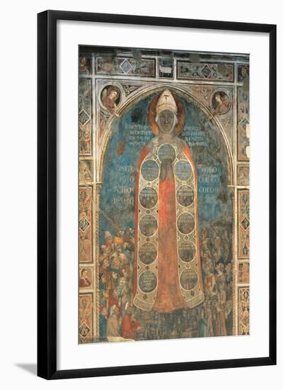 Madonna of Mercy-Bernardo Daddi-Framed Art Print