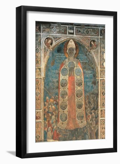 Madonna of Mercy-Bernardo Daddi-Framed Art Print