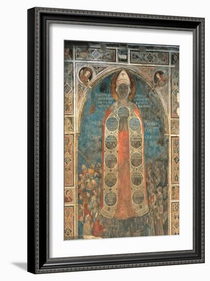 Madonna of Mercy-Bernardo Daddi-Framed Art Print