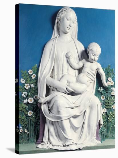 Madonna of Rose Garden-Luca Della Robbia-Stretched Canvas