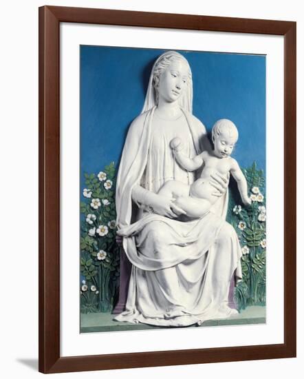 Madonna of Rose Garden-Luca Della Robbia-Framed Giclee Print