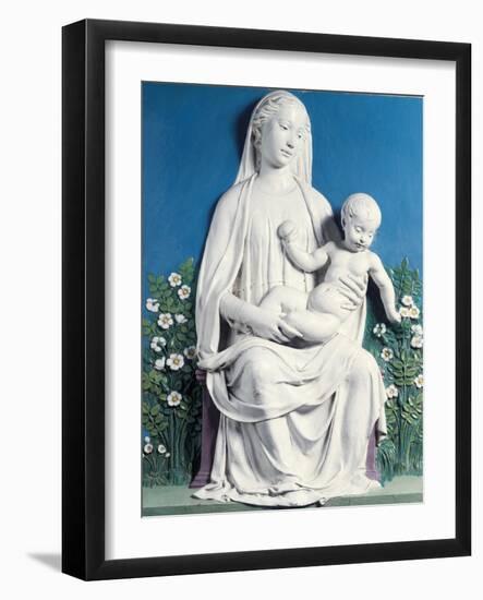 Madonna of Rose Garden-Luca Della Robbia-Framed Giclee Print