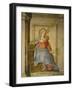 Madonna of the Annunciation, Fresco, Library-Francesco De Rossi Salviati Cecchino-Framed Giclee Print