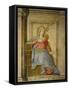 Madonna of the Annunciation, Fresco, Library-Francesco De Rossi Salviati Cecchino-Framed Stretched Canvas