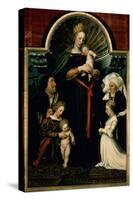 Madonna of the Burgermeister Meyer-Hans Holbein the Younger-Stretched Canvas
