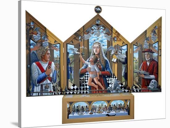 Madonna of the Butterflies with Saints Michael and Jerome-PJ Crook-Stretched Canvas