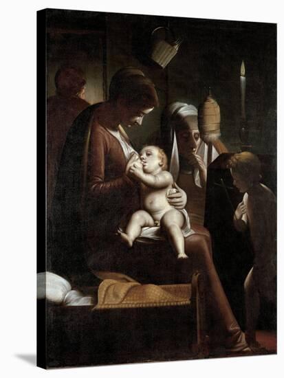 Madonna of the Candle, 1570-1575-Luca Cambiaso-Stretched Canvas