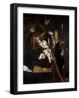 Madonna of the Candle, 1570-1575-Luca Cambiaso-Framed Giclee Print