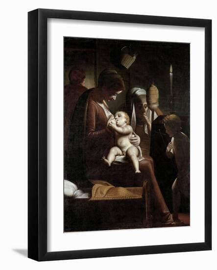 Madonna of the Candle, 1570-1575-Luca Cambiaso-Framed Giclee Print